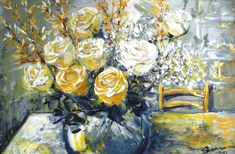 2013 • Forsizia e rose gialle